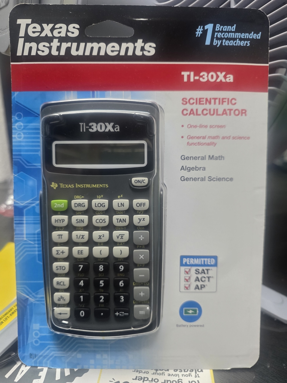 Texas Instruments TI-30Xa Black Scientific Calculator